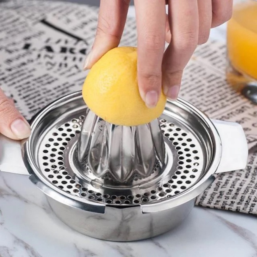 Citrus Juicer Bar - 수동 스테인리스 레몬 오렌지 착즙기, 볼과