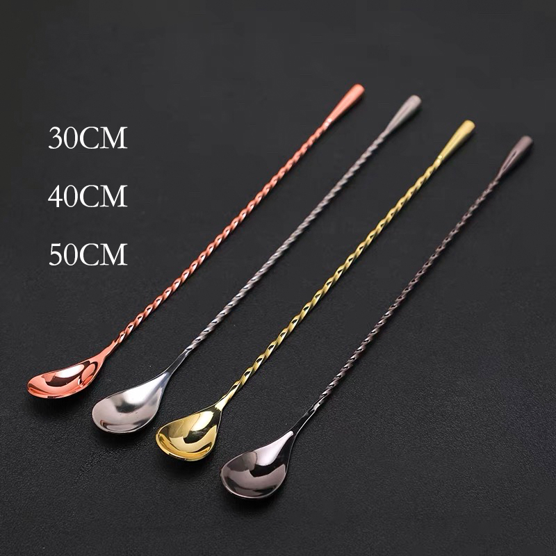 Bar Spoon Twisted - 30cm/40cm/50cm 눈물 칵테일 바 스푼 믹싱