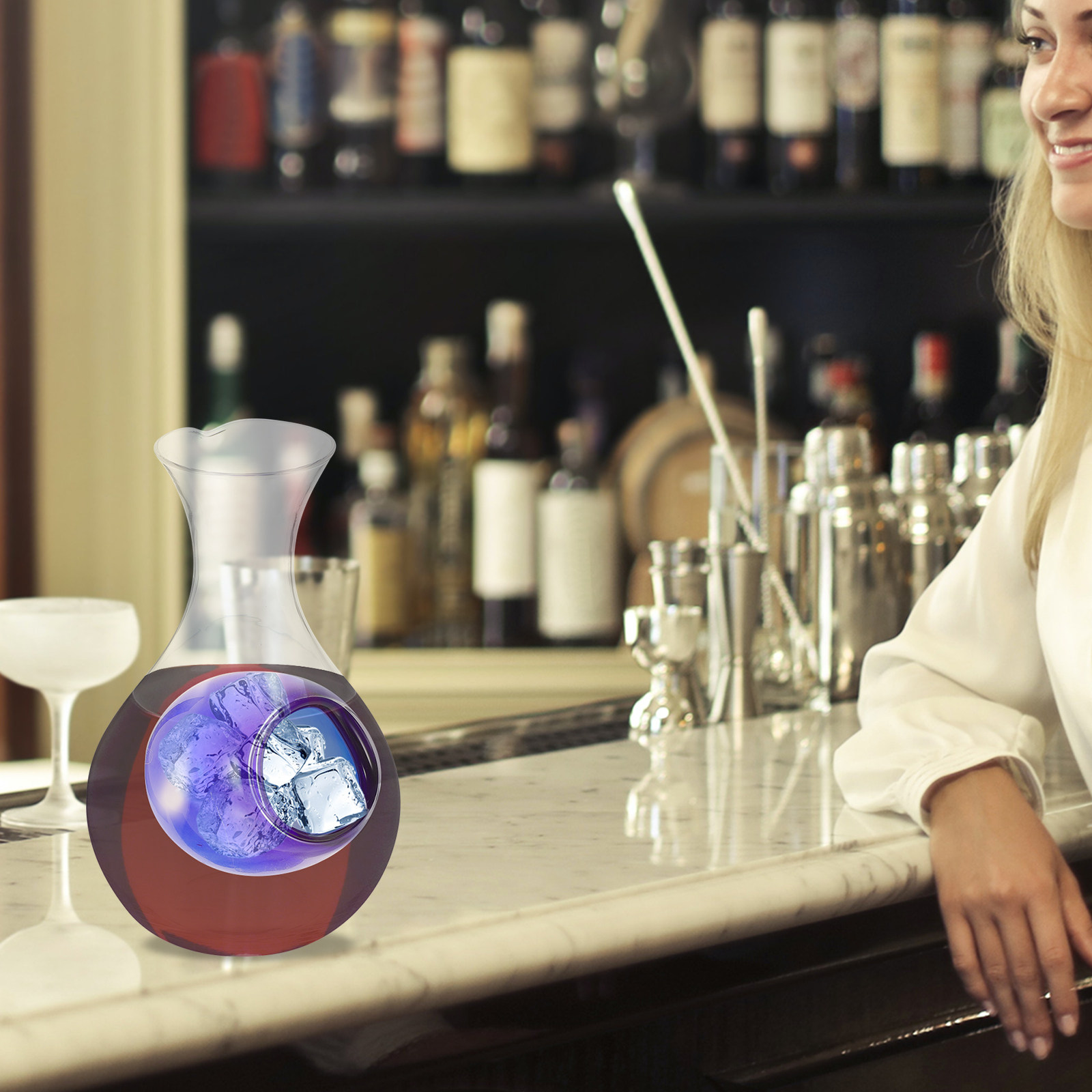 Home Bar Supplies - 재사용 가능한 와인 디캔터 프리미엄 유리