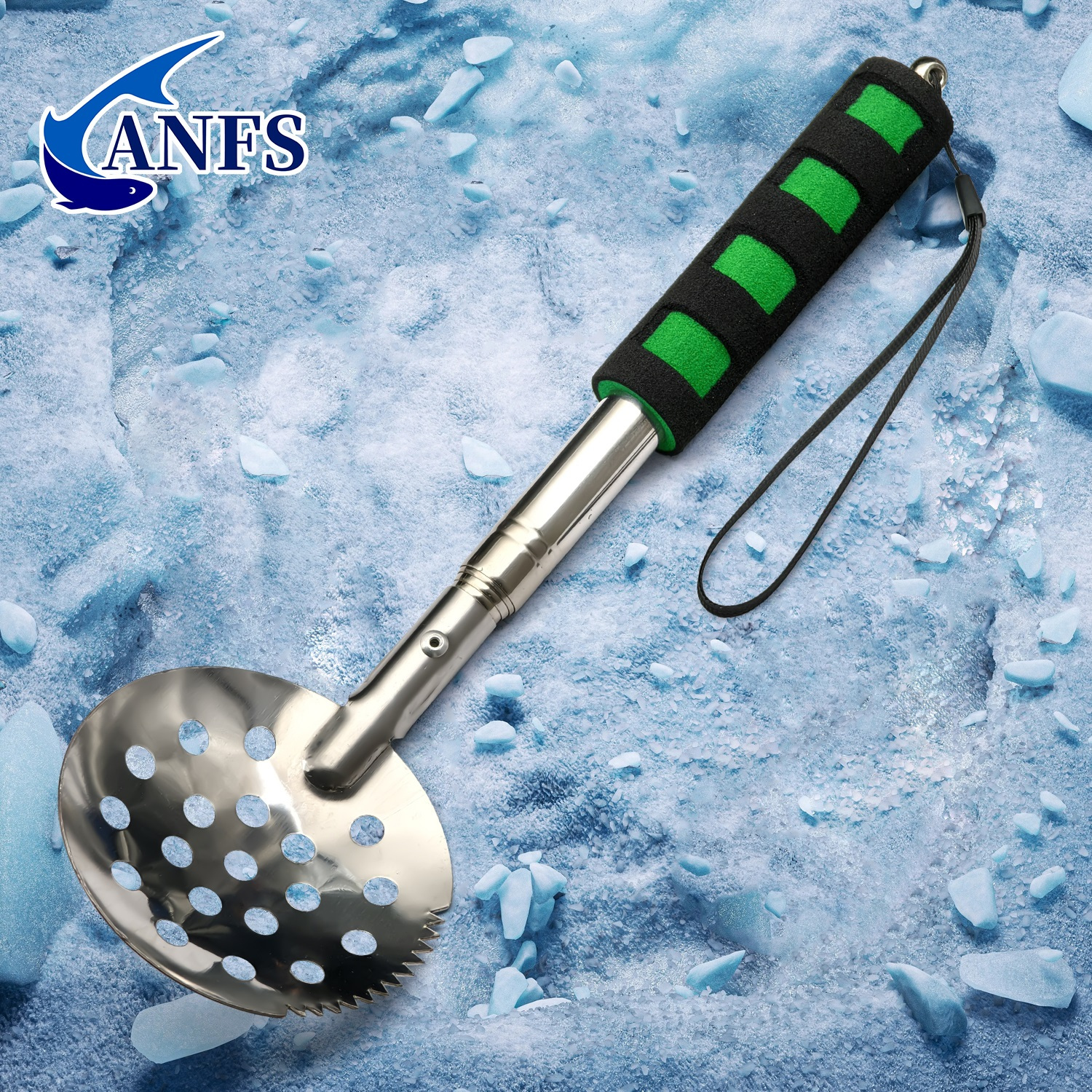 Ice Pick Pick - ANFS 접이식 얼음 낚시 스쿠퍼-긴 손잡이가