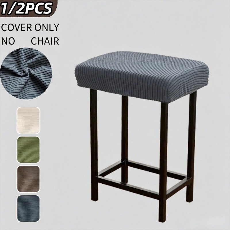 Home Bar Seating - 1/2pcs 바 의자 커버 탄성 세탁