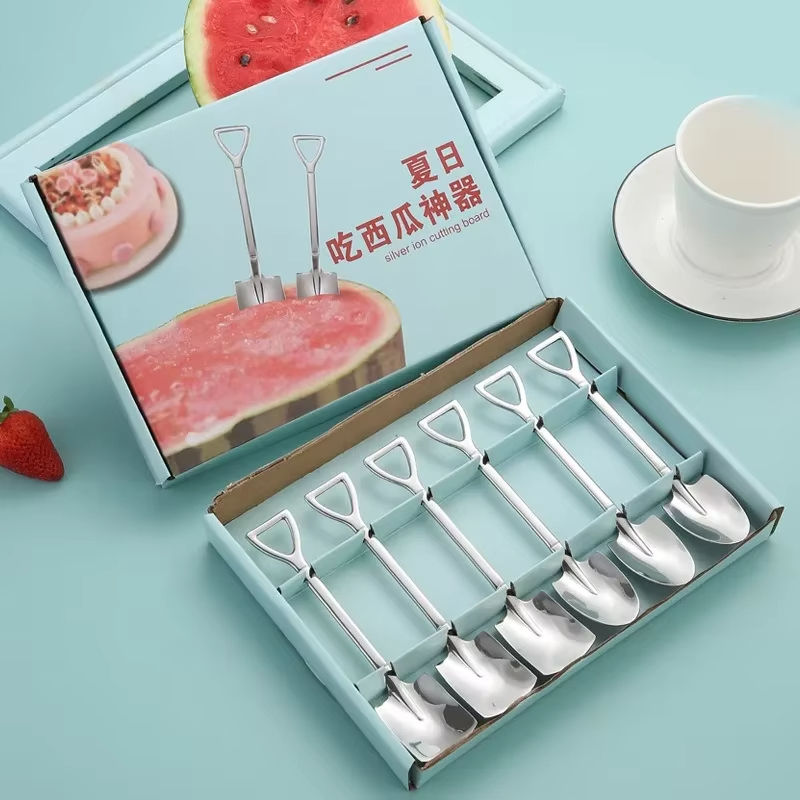 Ice Pick Pick - 창의적인 스테인리스 스틸 수박 아이스크림 커피