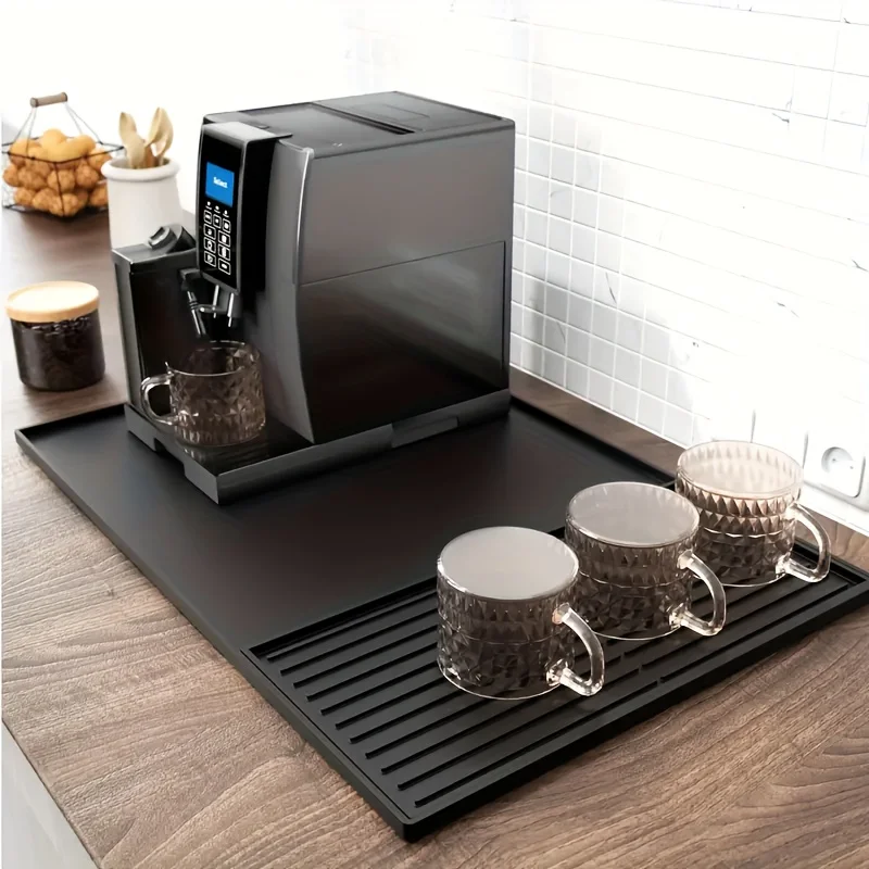 Home Bar And Counter - 2-in-1 실리콘 커피 바 매트 -