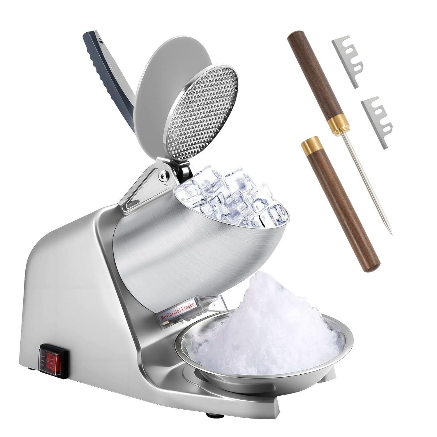 Ice Pick Pick - 186lbs/h 듀얼 블레이드 제빙기, 추가 블레이드
