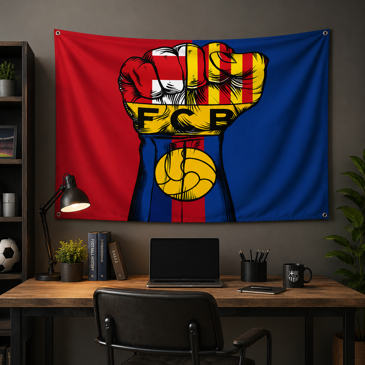 Home Barcelona - 바르셀로나 테마 배경 태피스트리 침실 파티