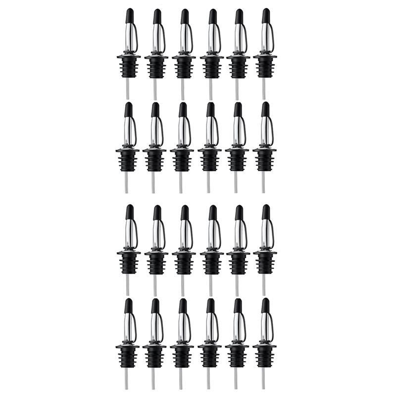 Speed Pourer Cap - 75STO-24팩 스테인리스 스틸 스피드 푸어러(테이퍼형), 뚜껑이