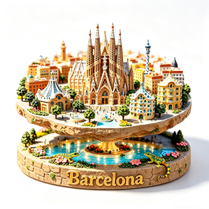 Home Barcelona - 스페인 금속 냉장고 자석 바르셀로나 여행