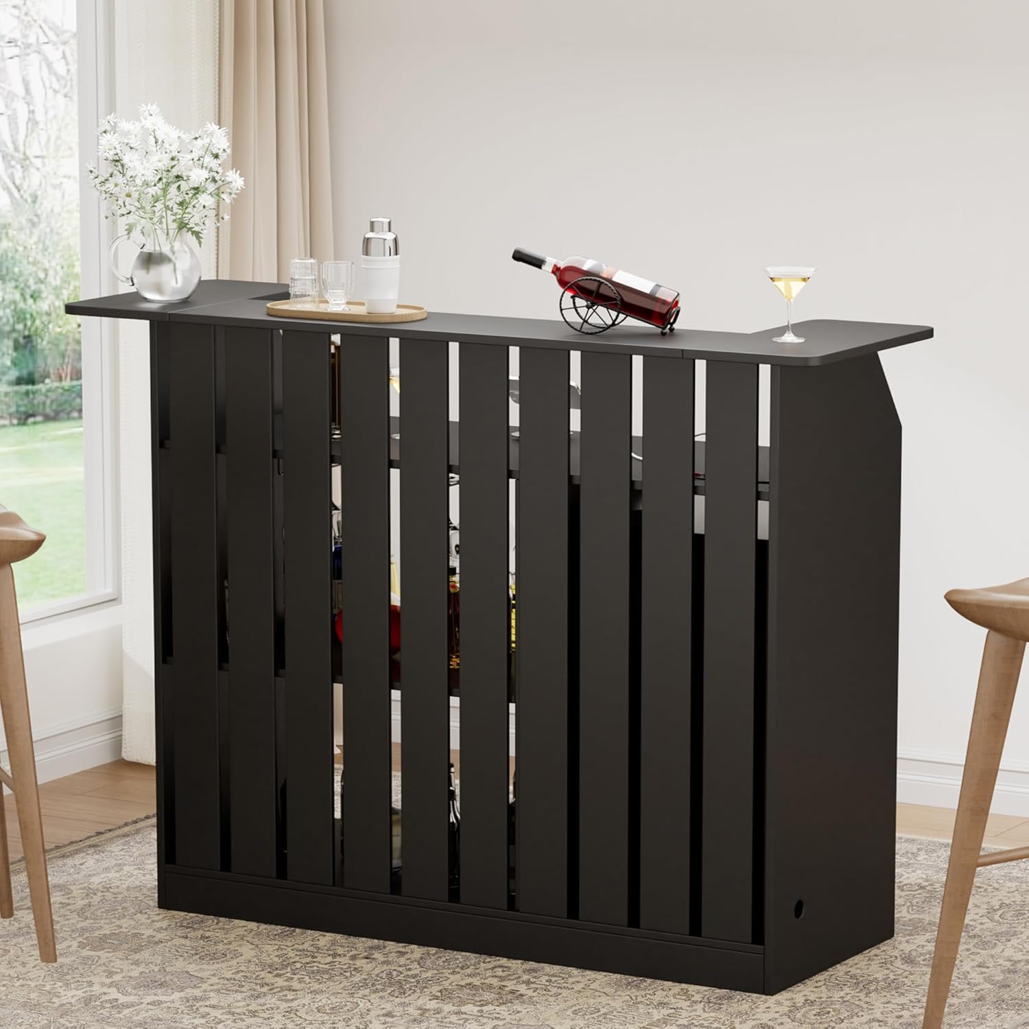 U자형 바 테이블, 냉장고 공간이 있는 홈 바 유닛,  - Home Bar And Fridge 리뷰 및 가격