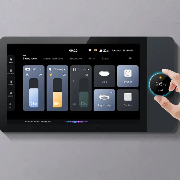 스마트 홈 게이트웨이 WiFi 6인치 노브 패널 LCD - Home Bar Android 리뷰 및 가격