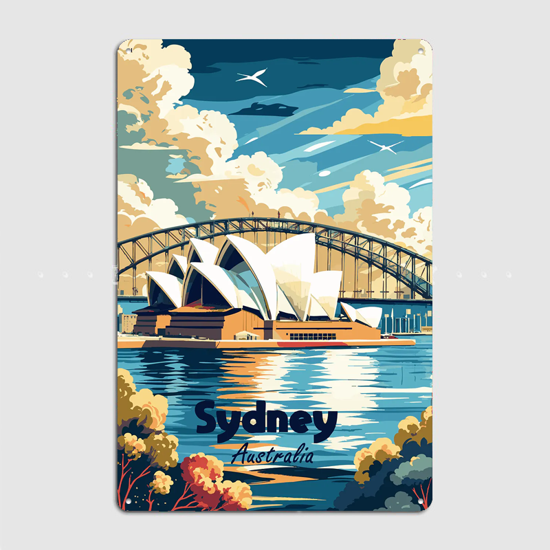 시드니 오페라 하우스 여행 포스터 금속 사인 바 맞춤형 - Home Bar Sydney 리뷰 및 가격
