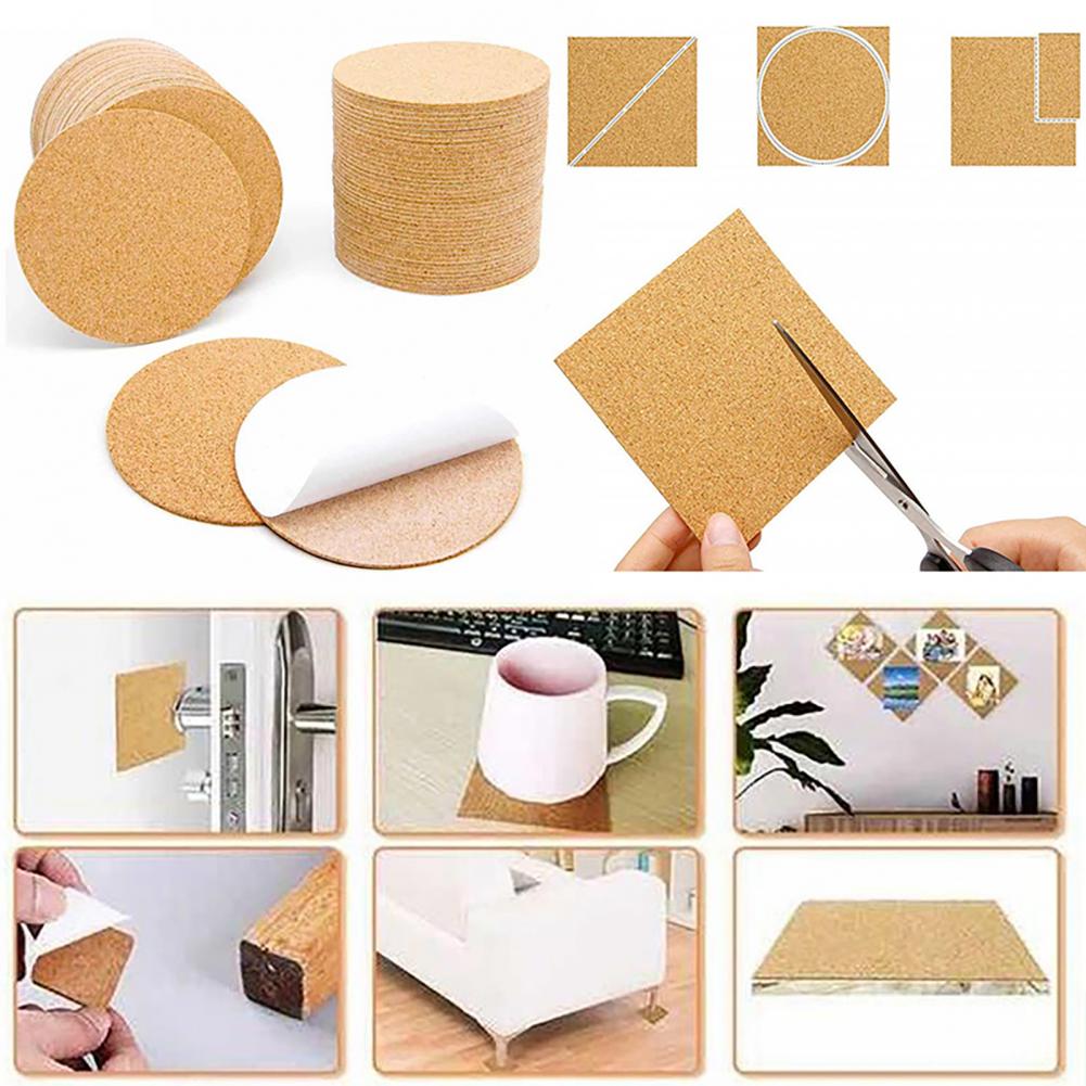 10Pcs 코르크 컵 받침 광장 코르크 매트 셀프 스티 - Home Bar Supplies 리뷰 및 가격