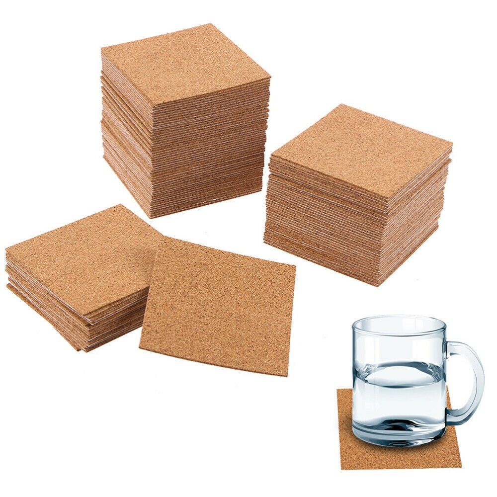 10Pcs 코르크 컵 받침 광장 코르크 매트 셀프 스티 - Home Bar Supplies 리뷰 및 가격