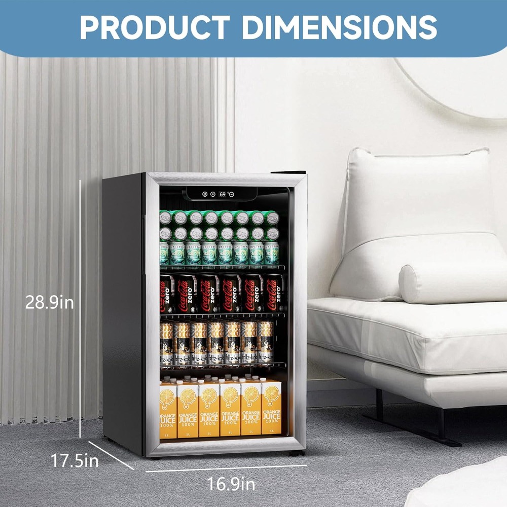 110캔 용량 음료 냉장고, 3.1 Cu Ft 실버 미 - Home Bar And Fridge 리뷰 및 가격