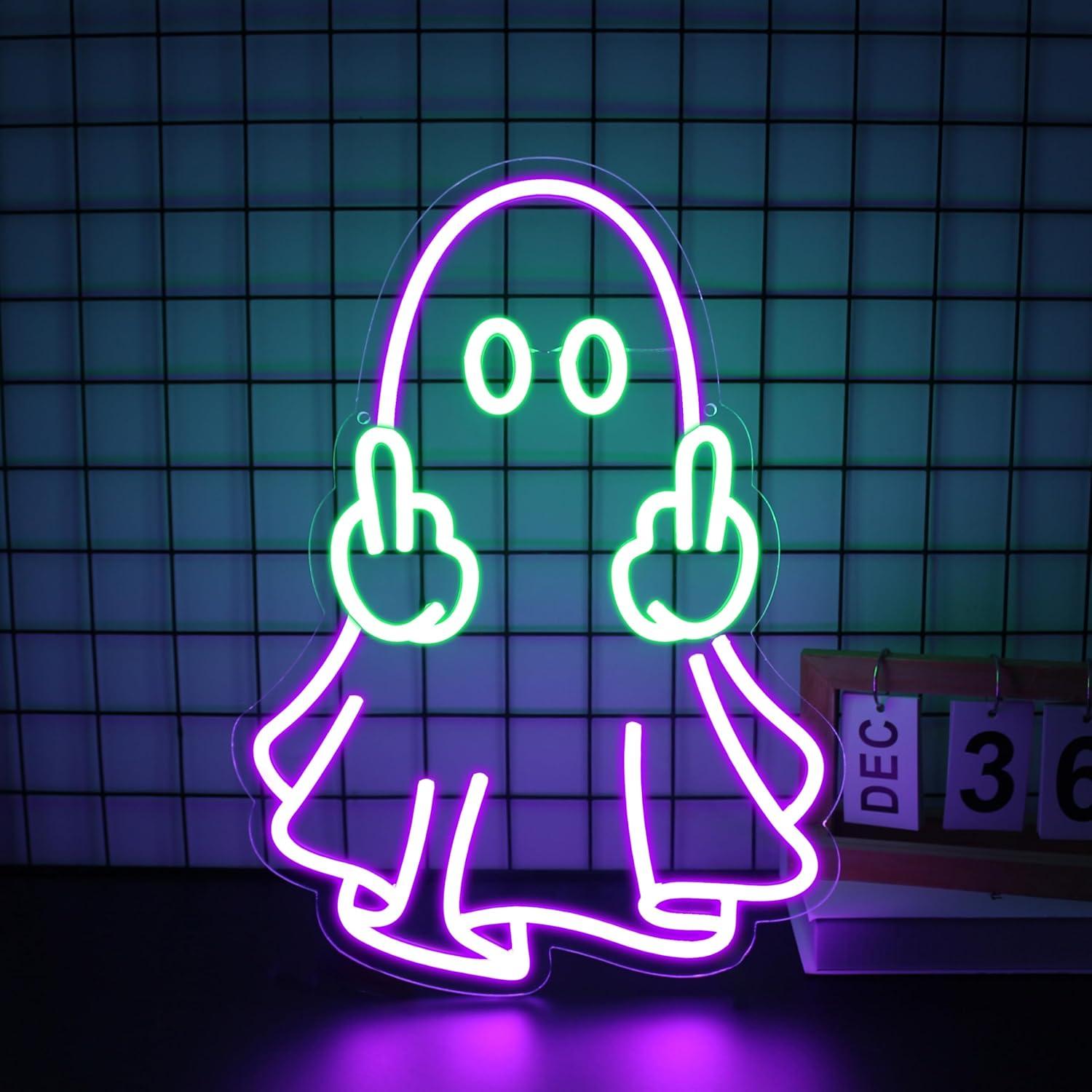 유령 네온사인 USB 전원 LED 디밍 가능 네온 조명 - Home Bar Signs 리뷰 및 가격