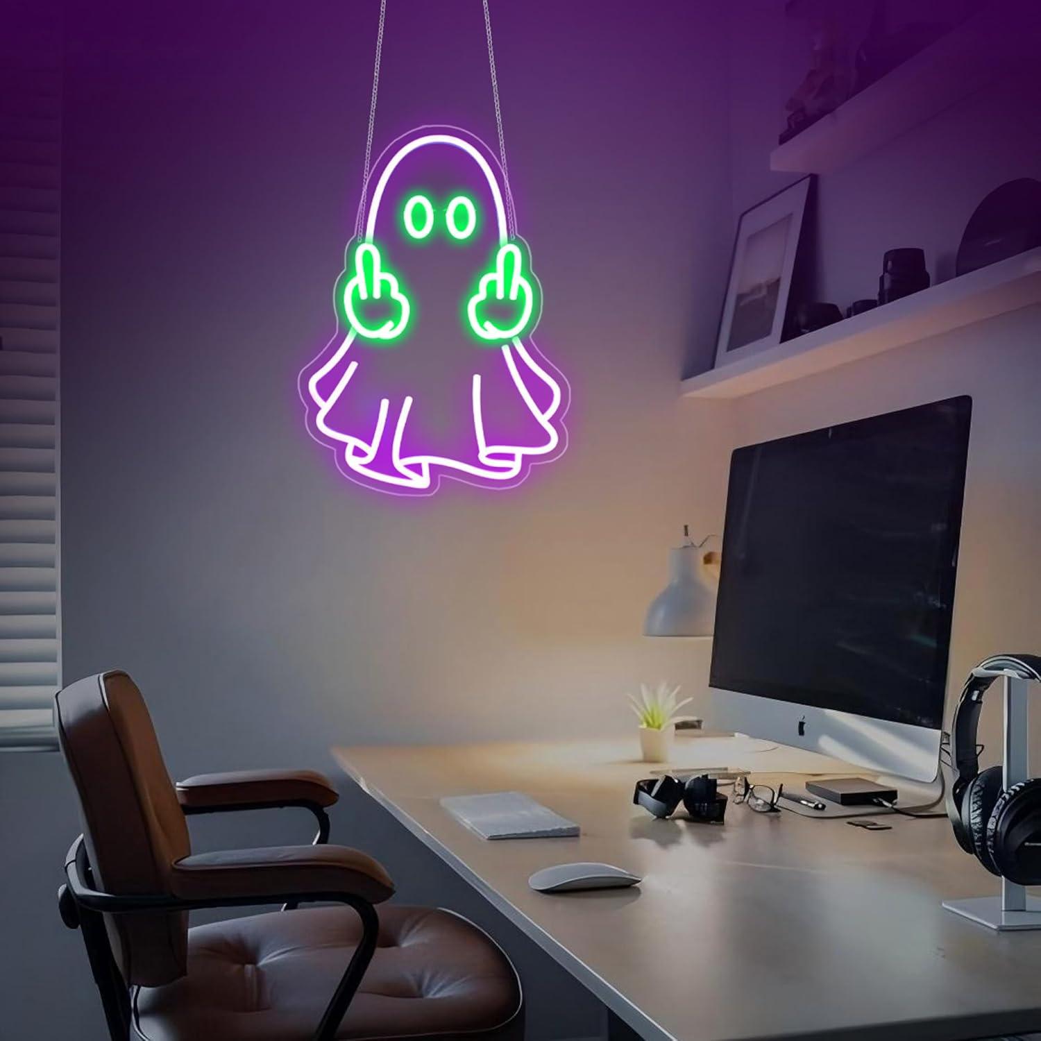 유령 네온사인 USB 전원 LED 디밍 가능 네온 조명 - Home Bar Signs 리뷰 및 가격