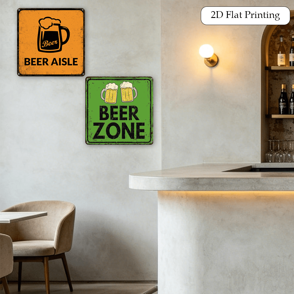 2팩 빈티지 맥주잔 맥주 아일 존 바 장식 금속 간판  - Home Bar Lounge 리뷰 및 가격