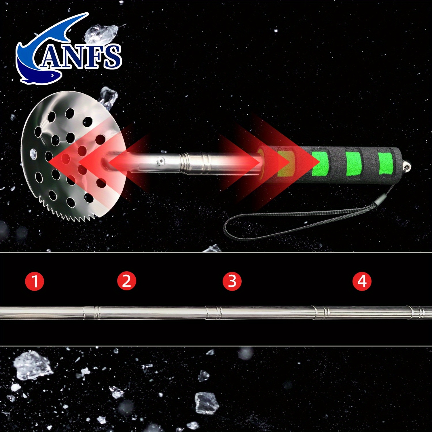 ANFS 접이식 얼음 낚시 스쿠퍼-긴 손잡이가 있는 겨 - Ice Pick Pick 리뷰 및 가격