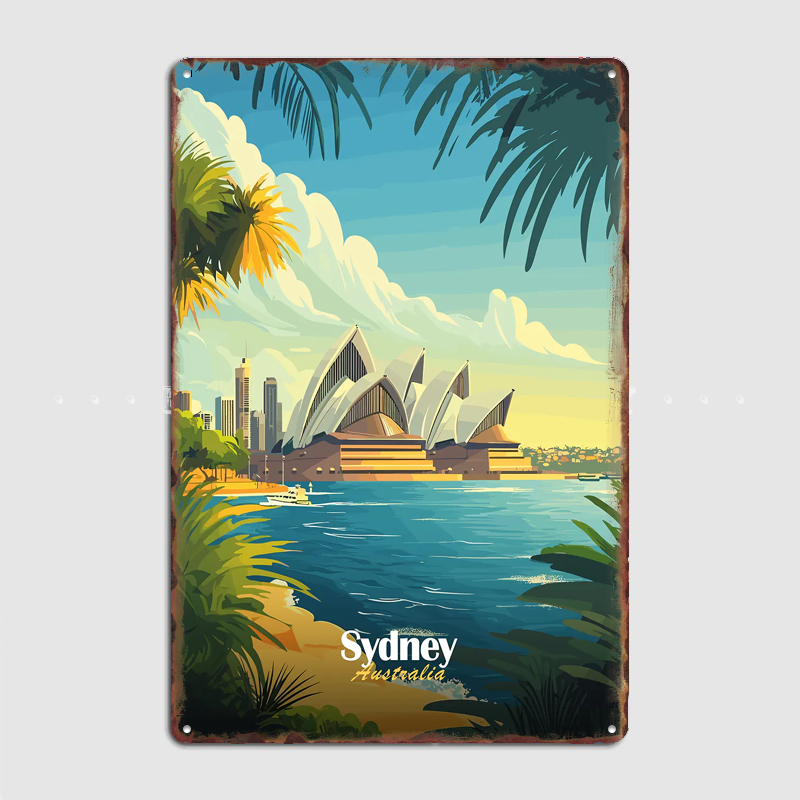 시드니 오페라 하우스 여행 풍경 포스터 레트로 차고 클 - Home Bar Sydney 리뷰 및 가격