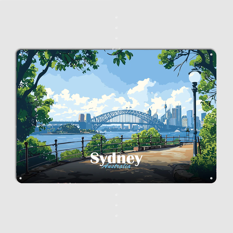 시드니 하버 브리지 뷰 풍경 여행 포스터 금속 사인 실 - Home Bar Sydney 리뷰 및 가격