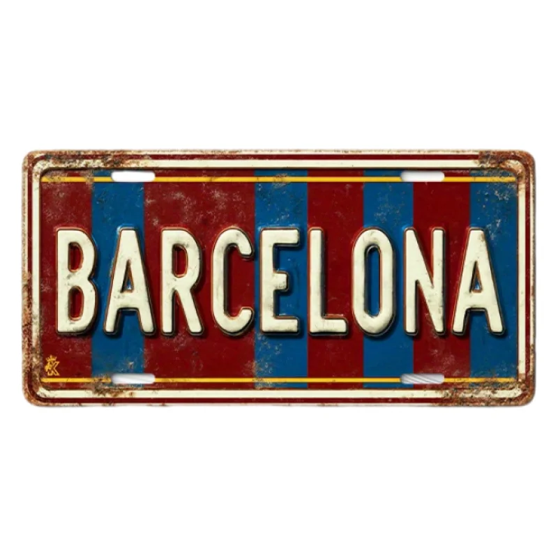 2D 평면형, 1개입 레트로 바르셀로나 나무 벽 장식  - Home Barcelona 리뷰 및 가격