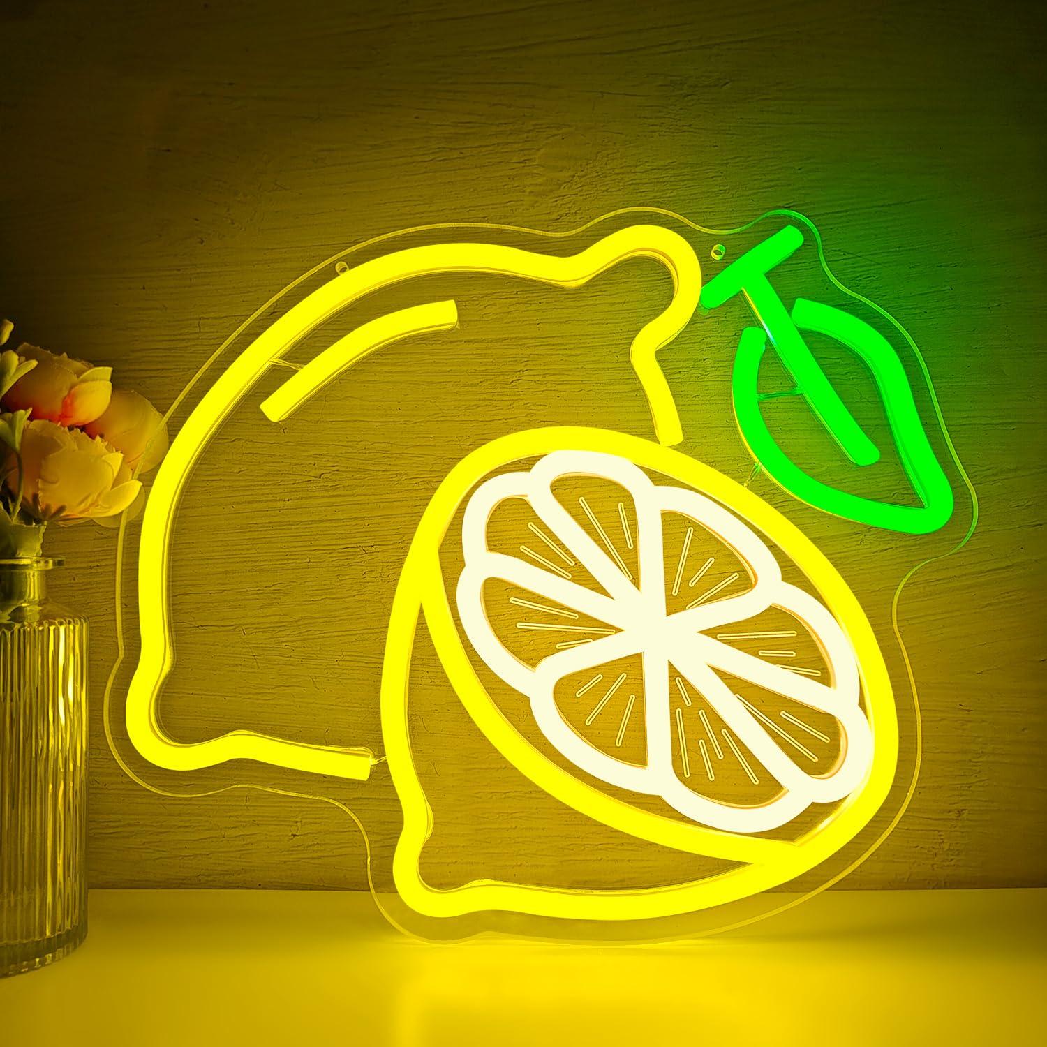 레몬 네온사인 디머블 LED 조명 사인, 가정용 주방  - Home Bar Signs 리뷰 및 가격