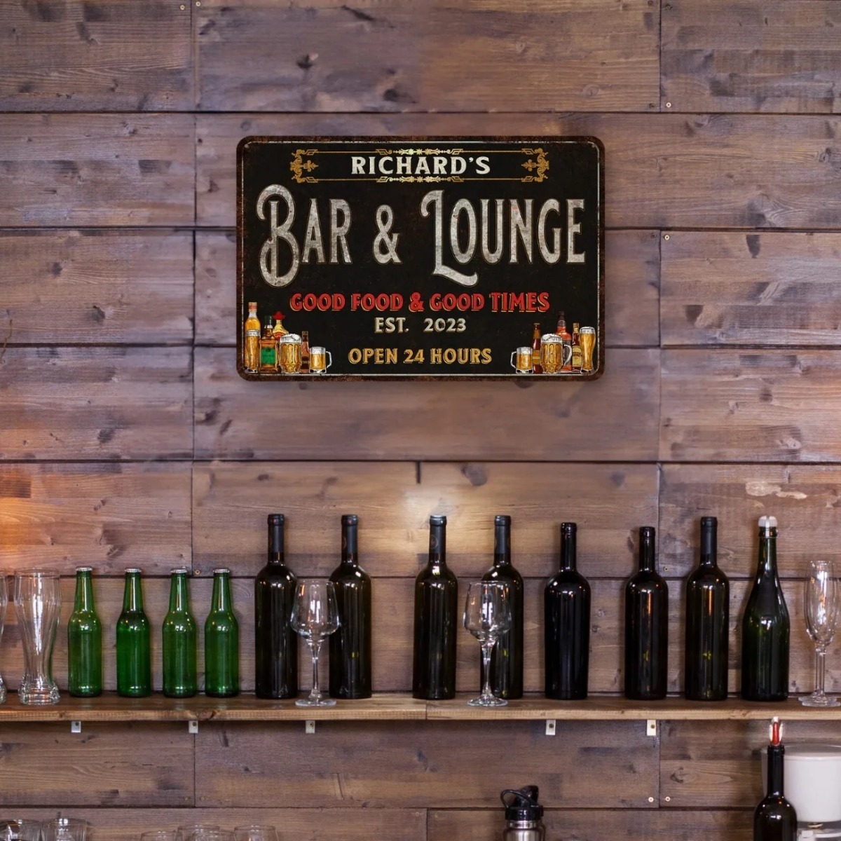 맞춤형 바 & 라운지 간판 바 및 라운지 금속 간판 홈 - Home Bar Lounge 리뷰 및 가격