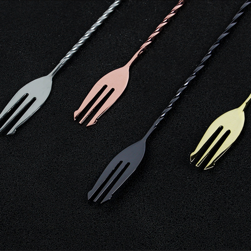 포크 팁이 있는 바 스푼, 스테인레스 스틸 혼합 나선형 - Bar Spoon Twisted 리뷰 및 가격