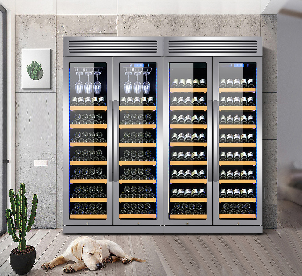 로즈 골드 스테인리스 스틸 대용량 320병 와인 냉장고 - Home Bar And Fridge 리뷰 및 가격