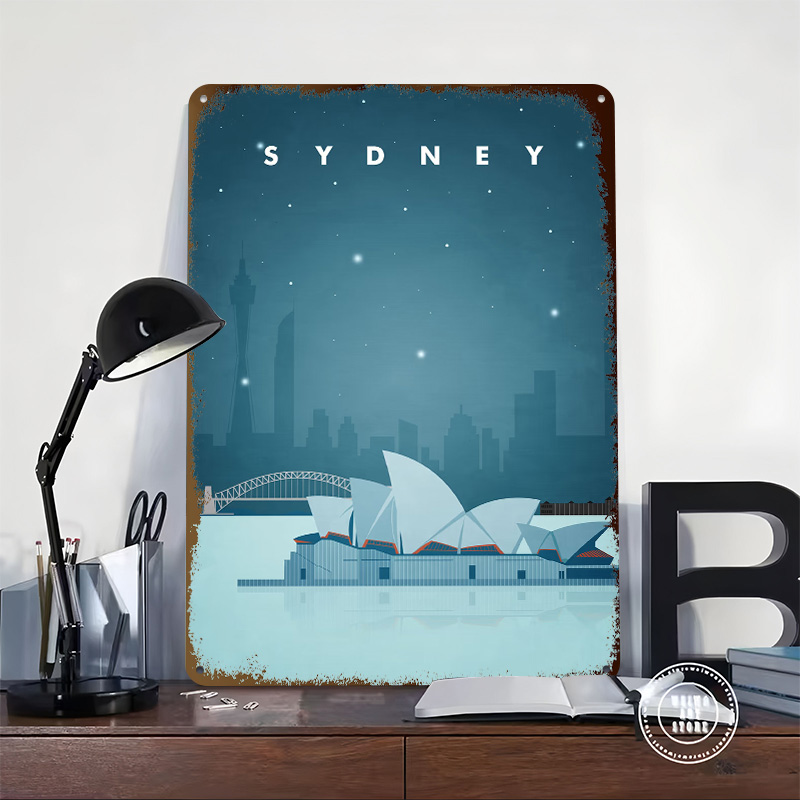 시드니 여행 포스터 맞춤형 빈티지 금속 간판 벽 장식  - Home Bar Sydney 리뷰 및 가격