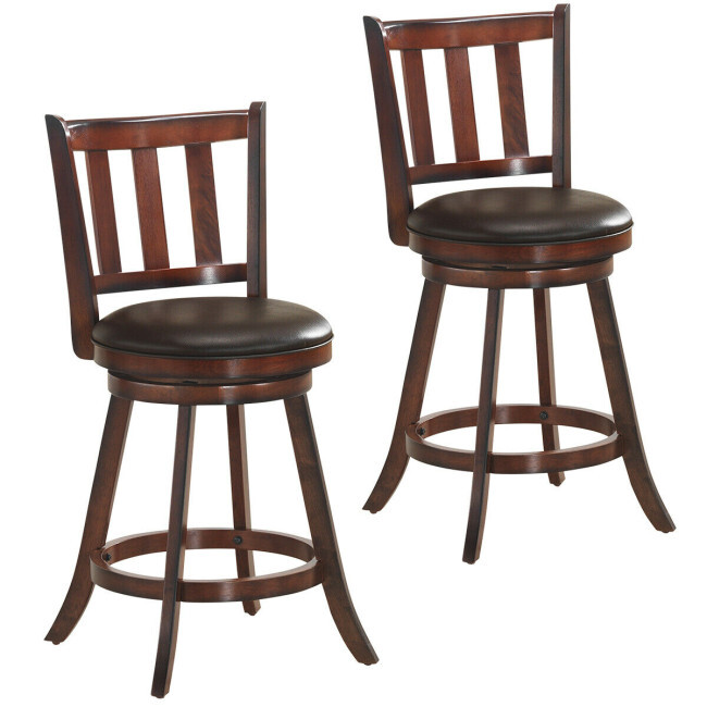회전식 바 스툴 2개 세트, 가죽 패딩, 원목, 25인 - Home Bar And Counter 리뷰 및 가격