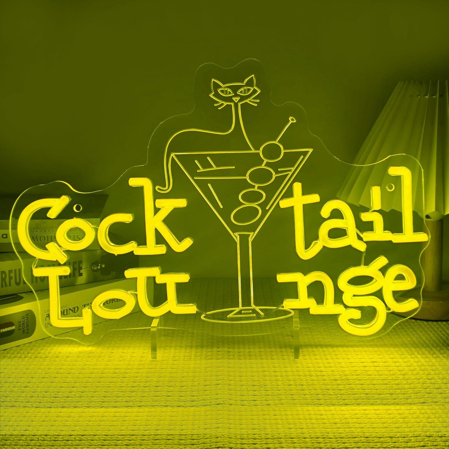 칵테일 라운지 네온사인 디밍 가능 LED 조명 (바,  - Home Bar Signs 리뷰 및 가격