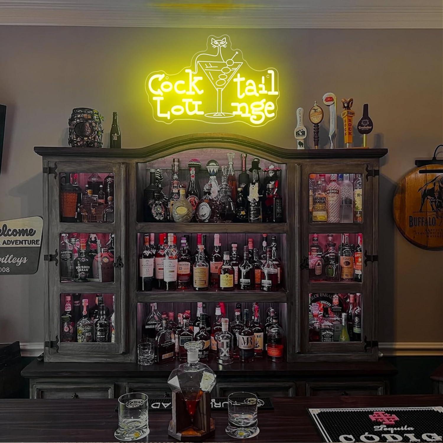 칵테일 라운지 네온사인 디밍 가능 LED 조명 (바,  - Home Bar Signs 리뷰 및 가격